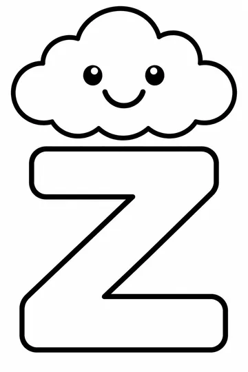 Z is for Zap coloring page
