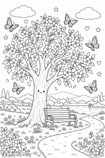 First Day of Spring coloring page