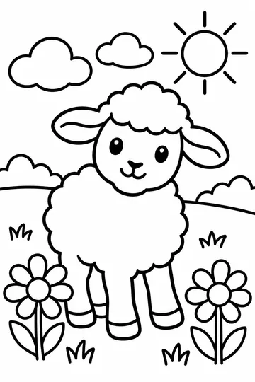 Little Lamb coloring page