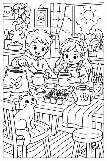 Planting Seeds coloring page
