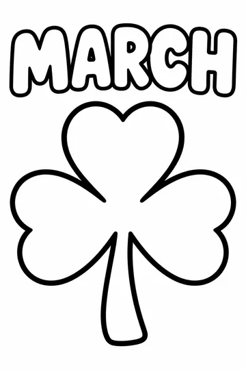 March Shamrock coloring page