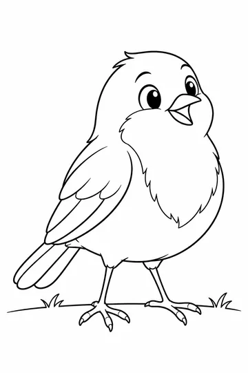 Robin Bird coloring page