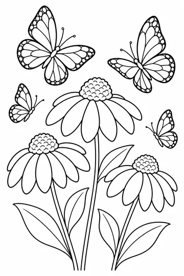 Butterfly Garden coloring page