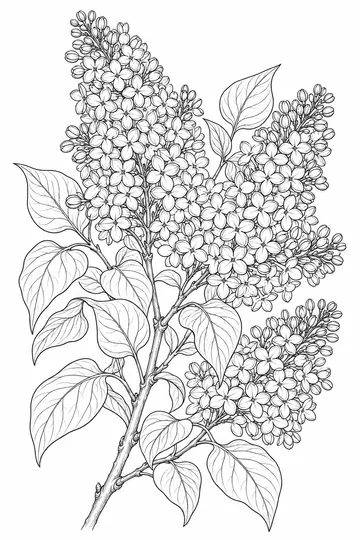 Lilac Branch coloring page