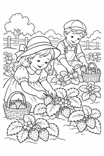 Strawberry Patch coloring page