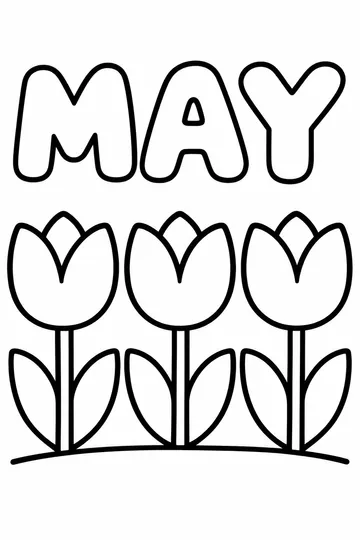 May Garden coloring page
