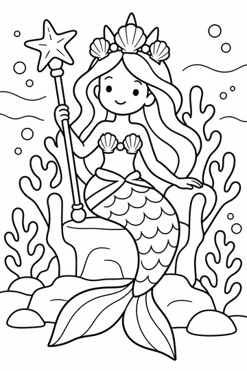 Mermaid Princess coloring page