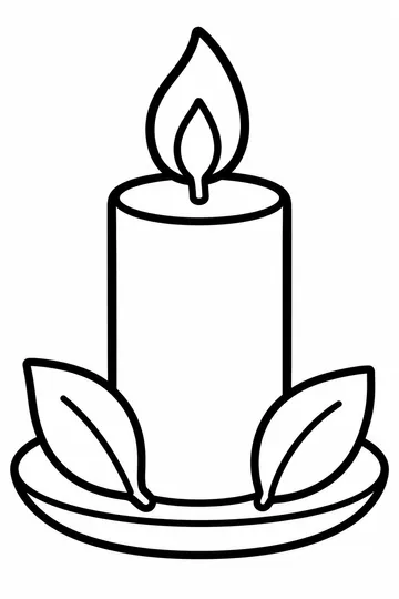 Candle Light coloring page