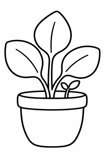Growing Plant coloring page