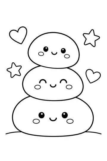 Stacked Stones coloring page