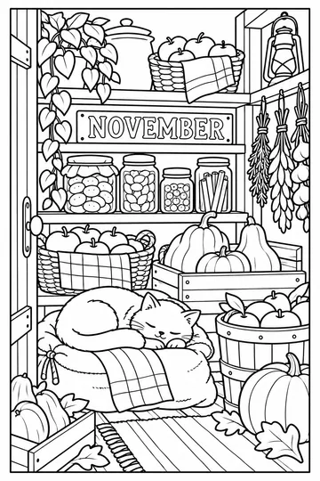 Harvest Pantry coloring page