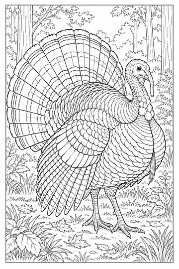 Wild Turkey coloring page