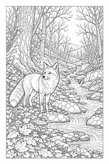 November Woods coloring page