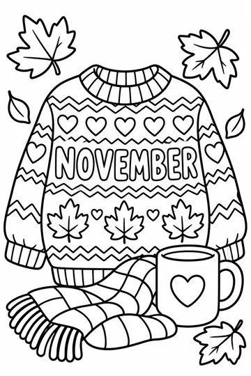 Sweater Weather coloring page