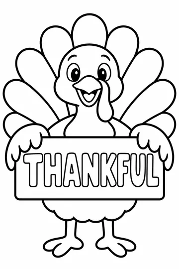 Thankful Turkey coloring page