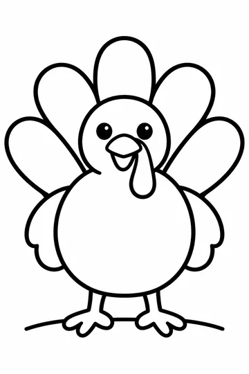 Little Turkey coloring page
