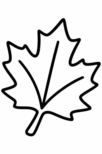 Big Autumn Leaf coloring page