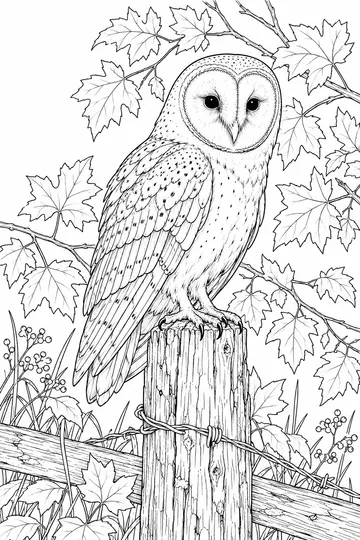 Barn Owl coloring page