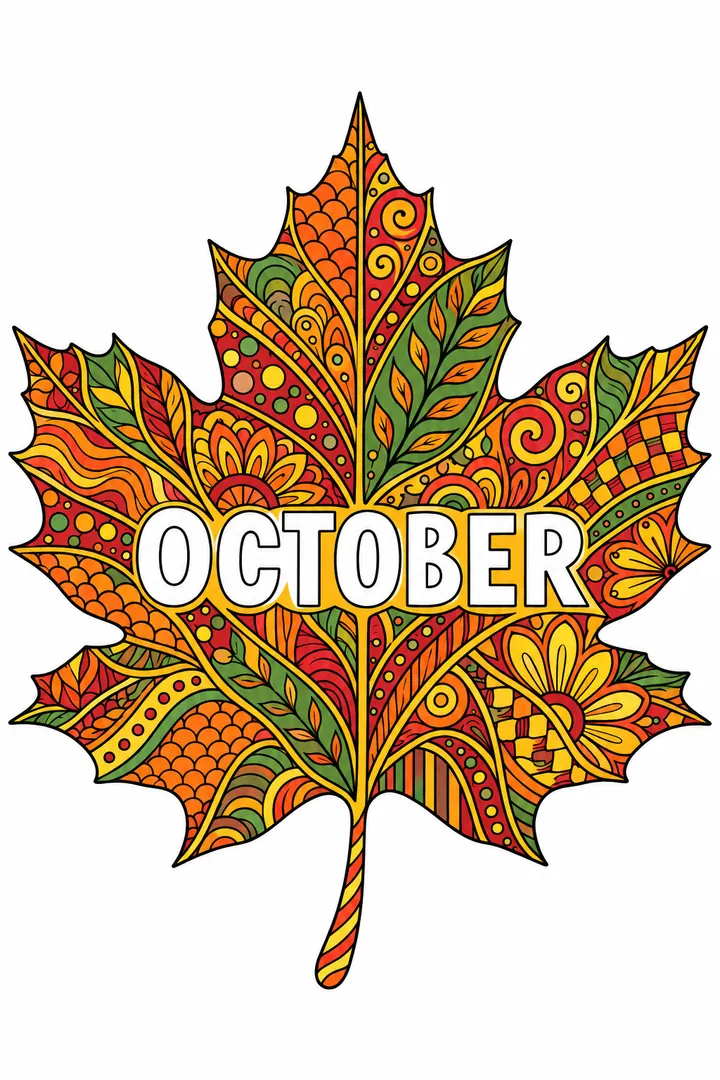 45+ Free October Coloring Pages: Halloween, Kids & Adults