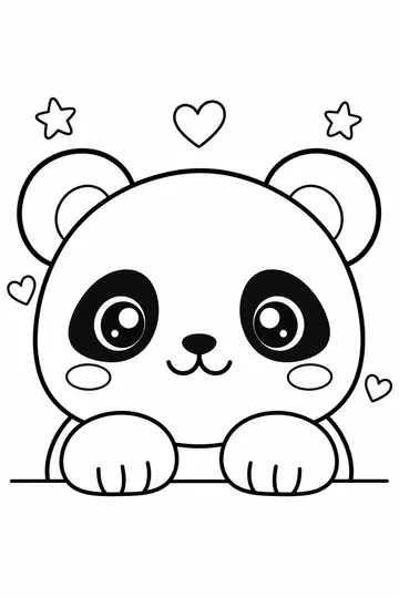 Panda Face coloring page