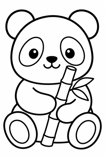 Chubby Panda coloring page