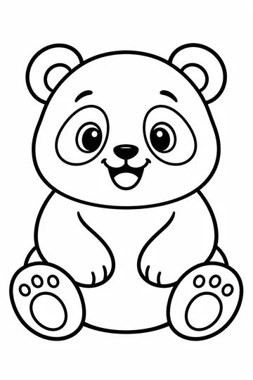 Little Panda coloring page