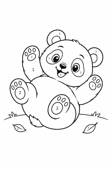 Rolling Panda color by number