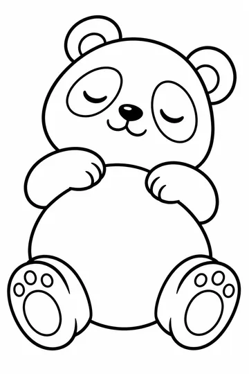 Sleepy Panda coloring page
