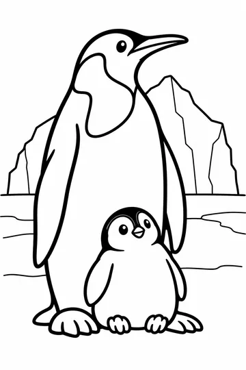 Emperor Penguin coloring page