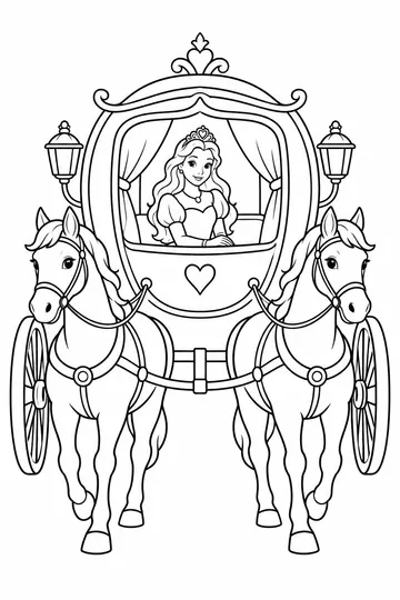 Princess Carriage coloring page