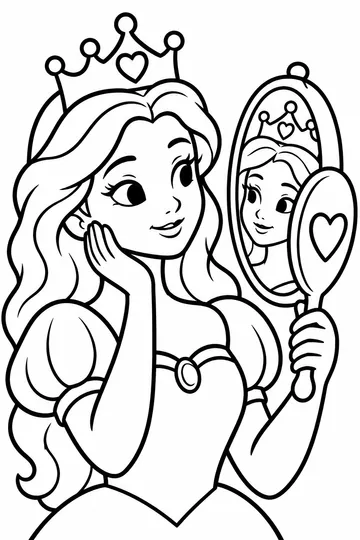 Princess Mirror coloring page