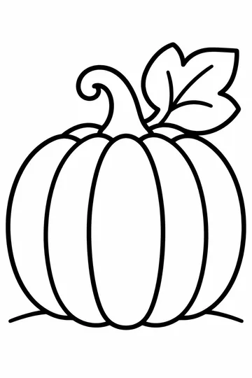 Big Pumpkin Outline coloring page