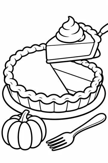 Pumpkin Pie coloring page