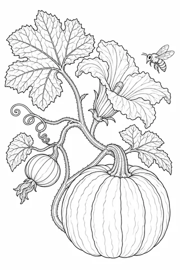 Pumpkin Plant coloring page