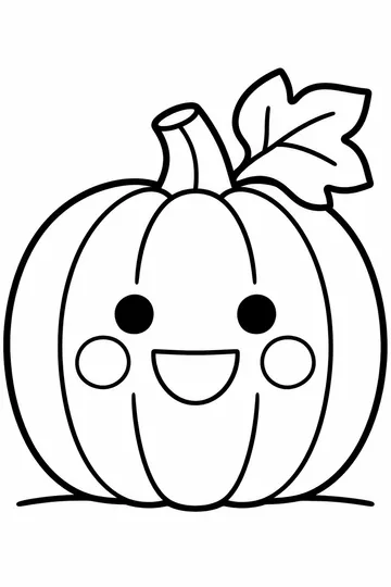 Smiling Pumpkin coloring page