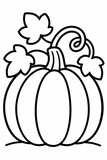 Pumpkin on a Vine coloring page