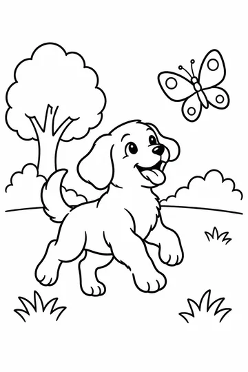 Puppy in the Park coloring page