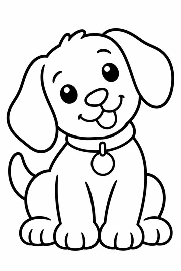 Sitting Puppy coloring page