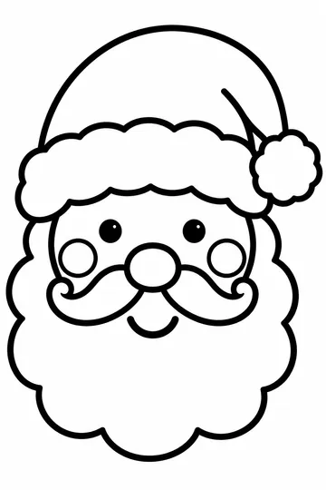Santa Face coloring page