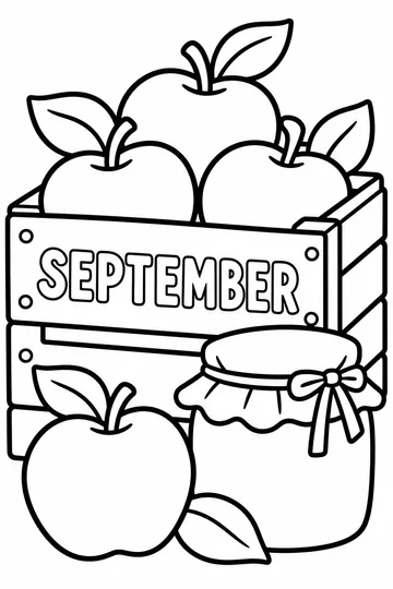 Apple Crate coloring page