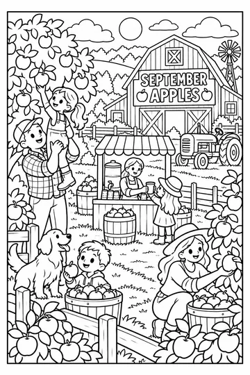 Apple Farm coloring page