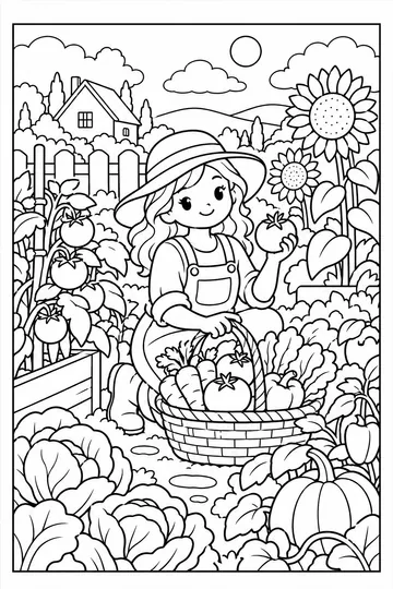 Garden Harvest coloring page
