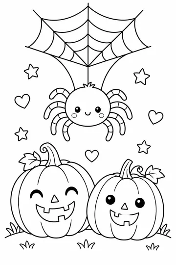 Halloween Spider coloring page