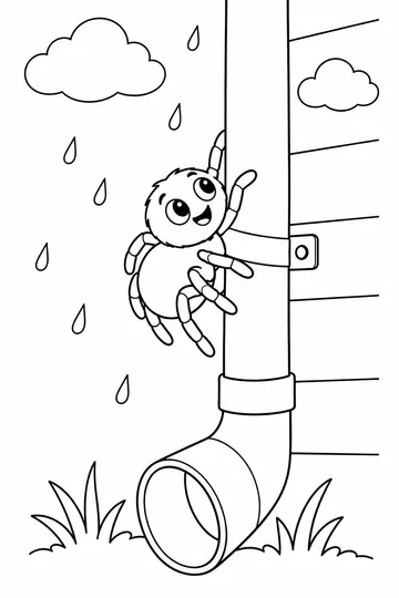 Itsy Bitsy Spider coloring page