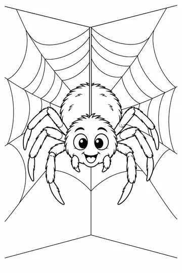 Spiders coloring page