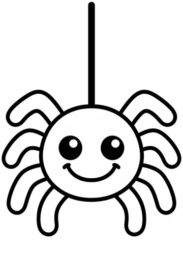 Cute Spider coloring page