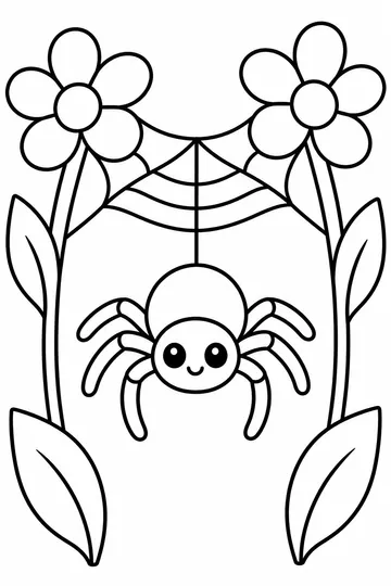 Spider Garden coloring page