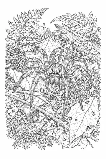 Forest Floor Spider coloring page