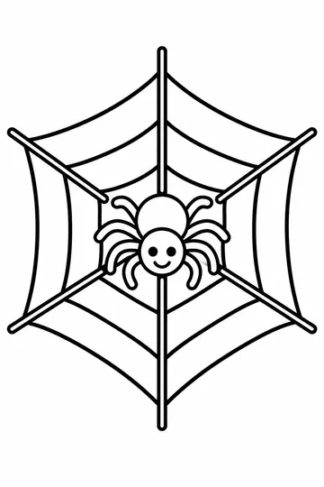 Big Spider Web coloring page