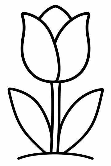 Big Tulip coloring page
